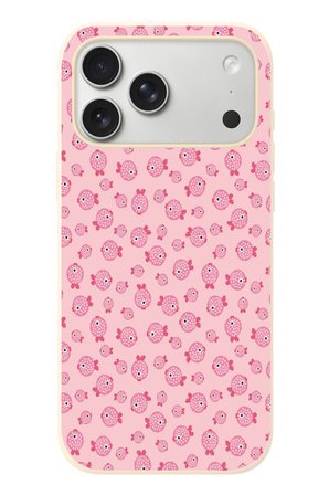 İphone 17 Pro Max Uyumlu Pembe Balıklar Baskılı Silikon Kılıf