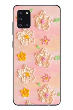 Samsung Galaxy A31 Uyumlu Pastel Papatya Baskılı Silikon Kılıf
