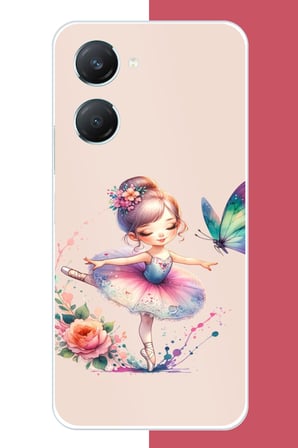 Vivo Y18 Uyumlu minik balerin1 Baskılı Silikon Kılıf
