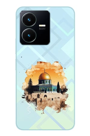 Vivo Y22 Uyumlu Mescid-i Aksa Tasarımlı Baskılı Silikon Kılıf