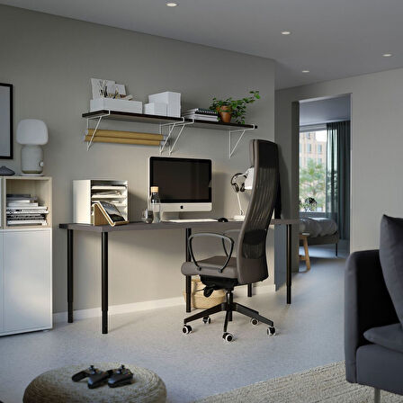 Çalışma masası ayağı, siyah, 60-90 cm, ayarlanabilir