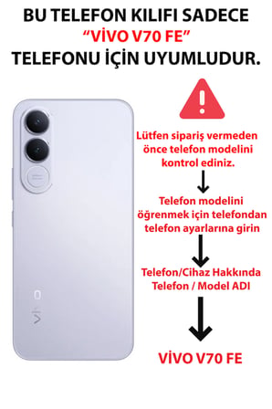 Vivo V70 FE Uyumlu Kitaplık Beyaz Kedi Tasarımlı Baskılı Silikon Kılıf