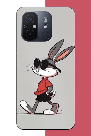 Redmi 12C Uyumlu bagsbuny Baskılı Silikon Kılıf