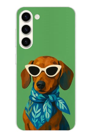 Samsung Galaxy S25 PLUS Uyumlu Cool Dachshund Köpek Baskılı Silikon Kılıf