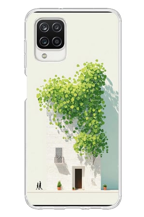 Samsung Galaxy A12 Uyumlu Sarmaşıklı Ev Baskılı Silikon Kılıf