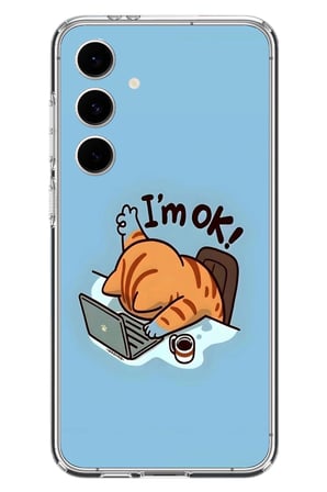 Samsung Galaxy S24 FE Uyumlu l'M Ok Baskılı Silikon Kılıf