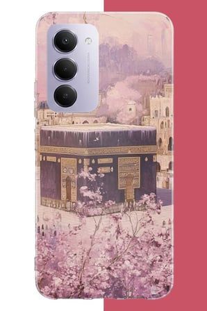 Redmi 15 4G Uyumlu pembe çiçekli kabe Baskılı Silikon Kılıf