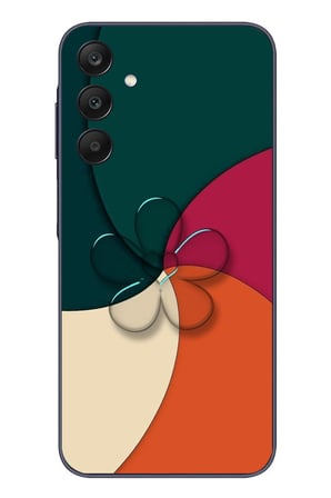 Samsung Galaxy A25 Uyumlu Modern Yonca Renkleri Baskılı Silikon Kılıf