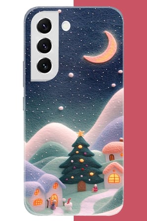 Samsung Galaxy S22 Uyumlu pofuduk kar Baskılı Silikon Kılıf