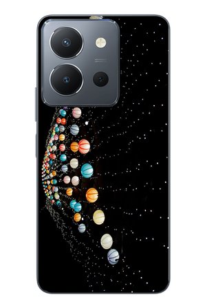 Vivo Y36 Uyumlu Gezegenlerin Dansı Baskılı Silikon Kılıf