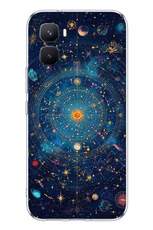 İnfinix GT 50 Pro Uyumlu Yıldız Atlası Kozmik Rehber Baskılı Silikon Kılıf