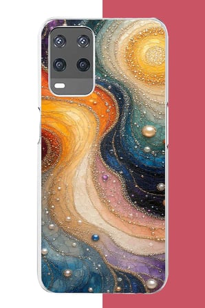 OPPO A54 Uyumlu renkli uzay Baskılı Silikon Kılıf