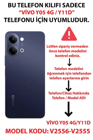 Vivo Y11D / Y05 4G Uyumlu Kurt Ruhu Baskılı Silikon Kılıf