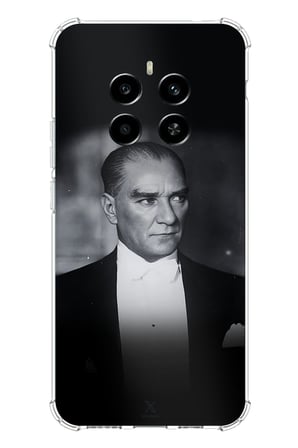 Realme 12 4G-12 Plus Uyumlu Zarafet ve Asalet: Atatürk Smokinli Baskılı Silikon Kılıf