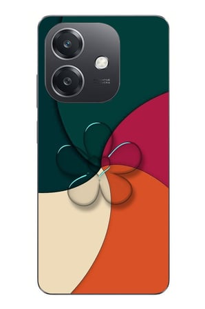 Oppo A3 Uyumlu Modern Yonca Renkleri Baskılı Silikon Kılıf