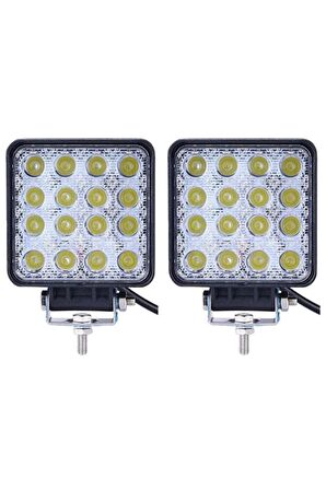 12 Adet 16 Ledli Off Road Sis Farı Çalışma Lambası 12 Volt / 24 v