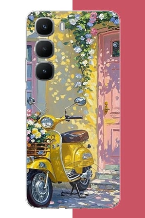 Infinix Hot 60 Pro Uyumlu sarı mobilet Baskılı Silikon Kılıf