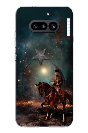 Nothing Phone (4A) Uyumlu Atatürk At Üstünde Zafer Baskılı Silikon Kılıf