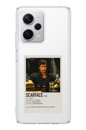 Redmi Note 12 PRO PLUS Uyumlu Scarface Mini Poster Tasarımlı Baskılı Silikon Kılıf