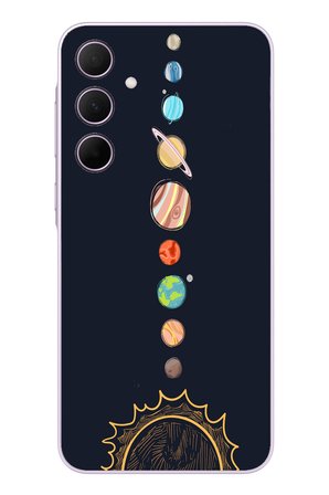 Samsung Galaxy A35 Uyumlu Gezegenler Baskılı Silikon Kılıf