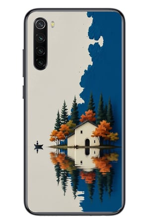 Redmi Note 8 Uyumlu Sonbahar Evi Baskılı Silikon Kılıf