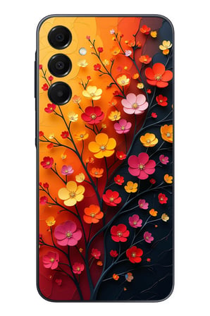 Samsung Galaxy A16 Uyumlu Sonbahar Çiçekleri Baskılı Silikon Kılıf