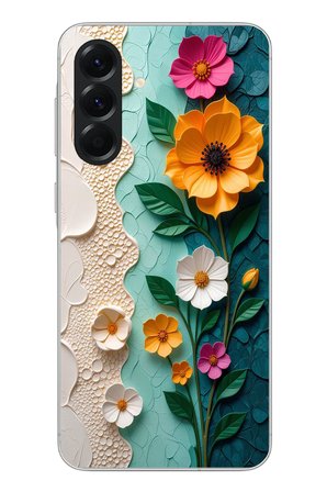 Samsung Galaxy A56 Uyumlu Güzel Modern Çiçekler Baskılı Silikon Kılıf