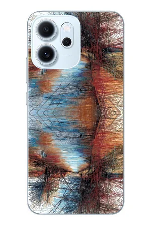 Oppo Reno 14F Uyumlu Karışık Çizgiler Baskılı Silikon Kılıf