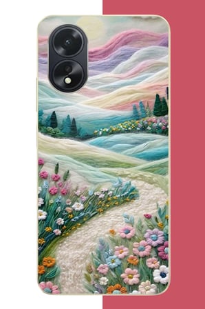 Oppo A38 Uyumlu çiçekli plato Baskılı Silikon Kılıf