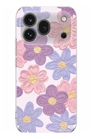 Honor 600 Pro Uyumlu Renkli Papatyalar Sulu Boya Baskılı Silikon Kılıf