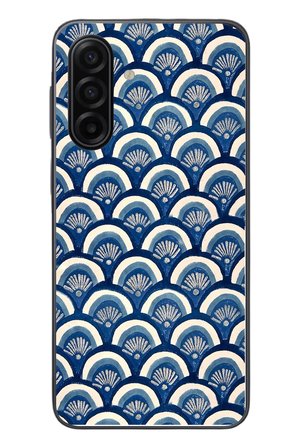 Samsung Galaxy A17 Uyumlu Mavi Bükleler Baskılı Silikon Kılıf