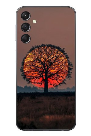 Samsung Galaxy A24 Uyumlu Güneşe Denk Gelen Ağaç Baskılı Silikon Kılıf
