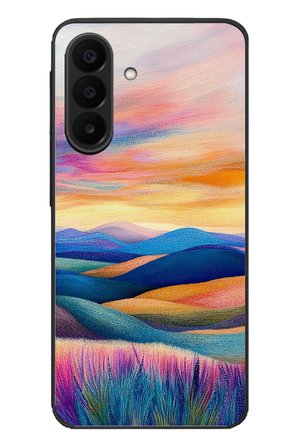 Samsung Galaxy A27 Uyumlu Renkli Pastel Günbatımı Baskılı Silikon Kılıf