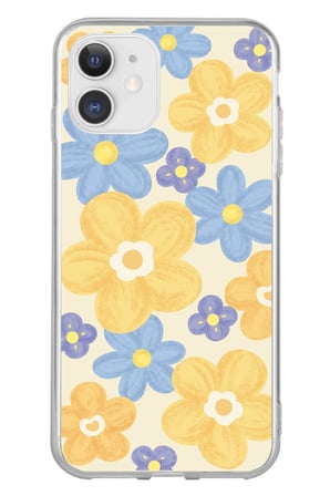 iPhone 11 Uyumlu Soft Pastel Çiçek Bahçesi Baskılı Silikon Kılıf