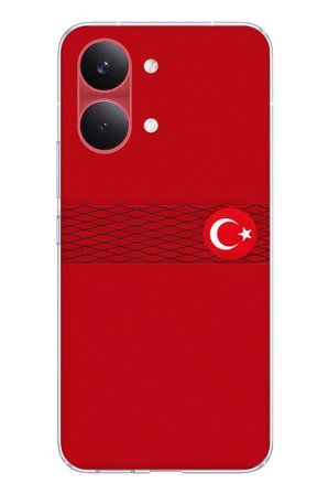 POCO X8 PRO MAX Uyumlu Türk Milli Takım Izgara Desenli Forma Baskılı Silikon Kılıf