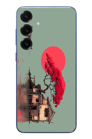 Samsung Galaxy S25 Plus Uyumlu Sahil Evi Baskılı Silikon Kılıf