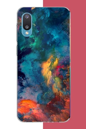 Samsung Galaxy A02 Uyumlu Renklerin Dansı Baskılı Silikon Kılıf