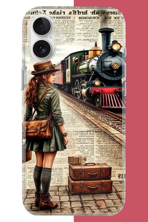 iPhone 17 Uyumlu vintage tren Baskılı Silikon Kılıf