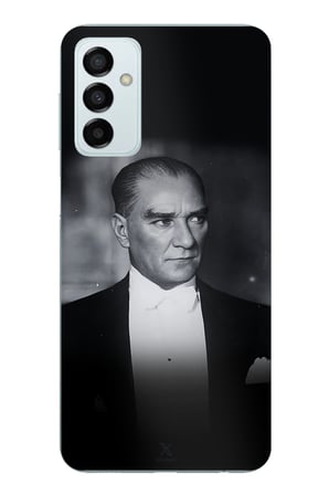 Samsung Galaxy M14 Uyumlu Zarafet ve Asalet: Atatürk Smokinli Baskılı Silikon Kılıf