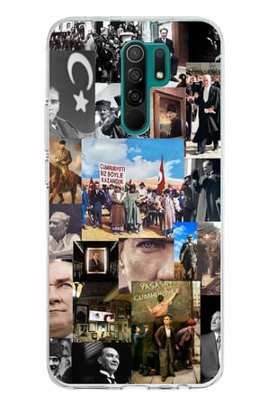 Redmi 9 Uyumlu Atatürk Cumhuriyet Baskılı Silikon Kılıf