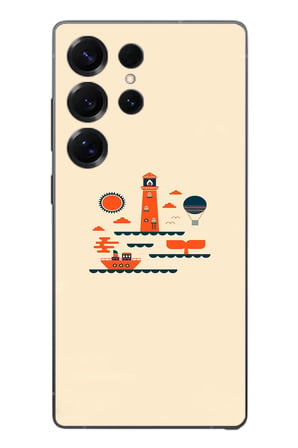 Samsung Galaxy S25 Ultra Uyumlu Sade Tatil Baskılı Silikon Kılıf