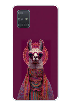 Samsung Galaxy A71 Uyumlu Kozmik Lama Baskılı Silikon Kılıf
