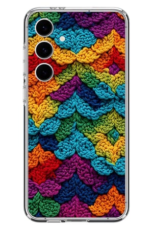 Samsung Galaxy S24 FE Uyumlu Renkli Örgüler Baskılı Silikon Kılıf