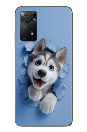 Redmi Note 11 Pro 4G Uyumlu Sibirya Kurdu Baskılı Silikon Kılıf