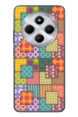 Redmi 14C Uyumlu Kare Motifleri Baskılı Silikon Kılıf