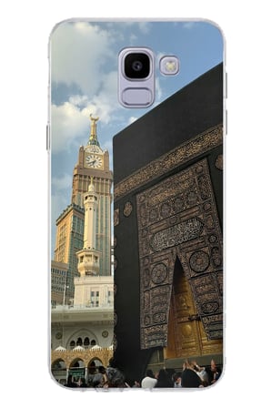 Samsung Galaxy J6 Uyumlu Manevi Huzur Kabe Kapısı Umre Baskılı Silikon Kılıf