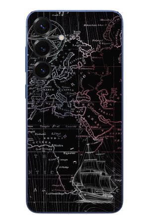 Samsung Galaxy S25 Plus Uyumlu Denizci Dünya Haritası Baskılı Silikon Kılıf