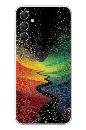 Samsung Galaxy A34 Uyumlu Renkli Yollar Baskılı Silikon Kılıf