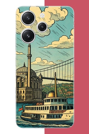 Redmi 12 Uyumlu İstanbul Baskılı Silikon Kılıf