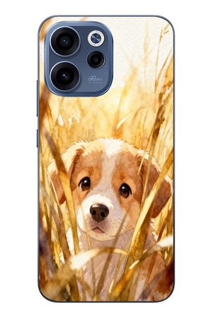 Oppo Reno 15F Uyumlu Golden Köpek Baskılı Silikon Kılıf